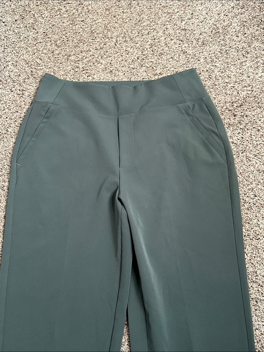 Athleta end less high rise Green Straight-Leg Dress Pants size 8T botanical - Picture 5 of 10